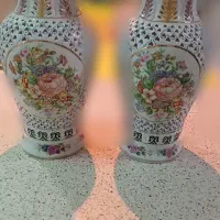 گلدان چینی و بشقاب تزیینی