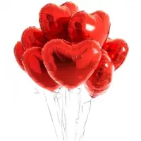 قلب فویلی همه رنگ  ساده و هلیومی