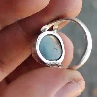 رکاب مرحوم استاد حاجی کتابعلی با سنگ کهنه یشم|جواهرات|داران, |دیوار