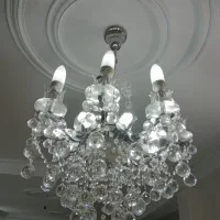 لوستر نقره ای کریستالی جنس برنجی تک|لوستر و چراغ آویز|دماوند, گیلاوند|دیوار