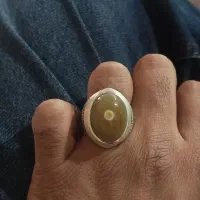 انگشتر نقره جزع باباغوری تک چشم قواره دار|جواهرات|اصفهان, قائمیه|دیوار