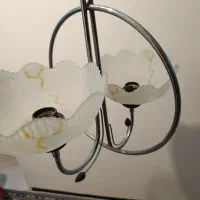 لوستر دو حبابه طرح دار