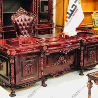 میز مدیریت اداری وزیری کلاسیک کتابخانه چوبی مبلمان