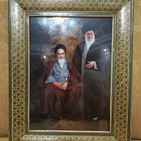 قاب عکس خاتم کاری رهبری انقلاب اسلامی