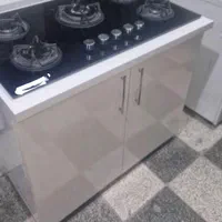 کابین گاز ام دی اف رومیزی شیشه و استیل