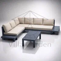 میزوصندلی باغی/مبل ویلایی باغی روف گاردن ال مشکی