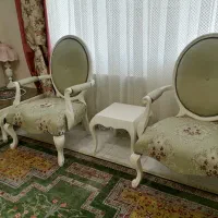 مبل کلاسیک تمام چوب ومیز ناهارخوری ست