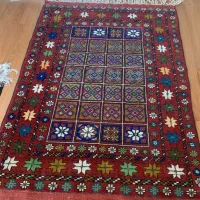 فرش دستبافت ترکمن درحد نو قرمز  چله پشم|فرش|تهران, حکیمیه|دیوار