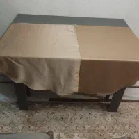 رومیزی نیم گرد ساتن و پارچه ساتن با ۱۷۰در۱۷۰نو