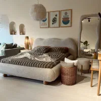 سرویس خواب تمام پارچه ویلاری کد1|تخت و سرویس خواب|همدان, |دیوار