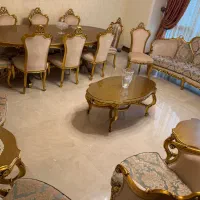 مبلمان استیل ۷ نفره با میز نهار خوری