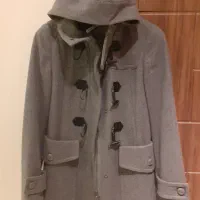 پالتو زنانه Benetton طوسی مشکی بادمجانی سایز۳۶/۳۸