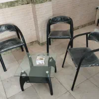میز صندلی جلو مبلی