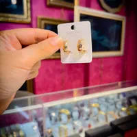 گوشواره ژوپینگ/استیل رنگ ثابت