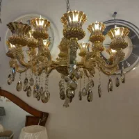 لوستر هشت شاخه گل دار|لوستر و چراغ آویز|تبریز, |دیوار
