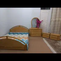 تخت ۲نفره و میزتوالت و پاتختی چوب راش