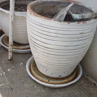 ۲عدد گلدان سفالی بزرگ