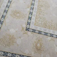 فرش 12متری گل برجسته 700شانه تراکم2550نگین اصضهان