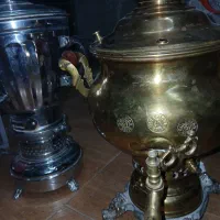 دو عدد سماور قدیمی ساخت روسیه عتیقه یکجا ۶ میلیون