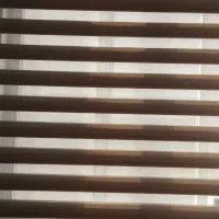 پرده زبرا کرم قهوه ای(نسکافه ای )