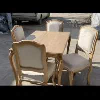 میز و صندلی غذاخوری مدل فرانسوی صنایع چوبی معراج
