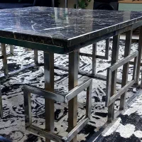 میز وسط کاملا سنگ  و دو عسلی