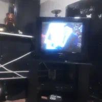 میز تلویزیون ام.دی اف مشکی رنگ بدون زدگی