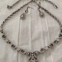 ست گوشواره وگردن بند نقره