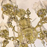 لوستر برنز اصل ۱۰ لامپ|لوستر و چراغ آویز|خوی, |دیوار