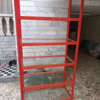 قفسه فلزی ۵ طبقه با شیشه|کتابخانه، شلف، قفسههای دیواری|رشت, یخسازی|دیوار