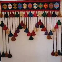 پرده دستباف سنتی|پرده، رانر، رومیزی|اسحاق آباد, |دیوار