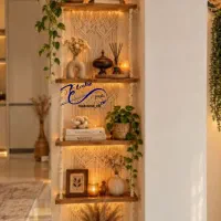 شلف مکرومه دست بافت/دکوراسیون خاص شیک منزل