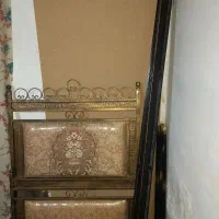 تخت یک نفره فلزی فرفورژه بهمراه تشک