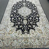 فرش دستباف (بساک)تک۶ متری تقدیسی کاشان کرک ابریشم|فرش|مشکین‌دشت, |دیوار
