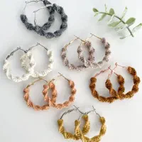 گوشواره های مکرومه با رنگ بندی آماده ارسال|بدلیجات|تهران, نازی‌آباد|دیوار