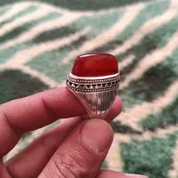انگشتر نقره پایه سدوقی عقیق 29گرم