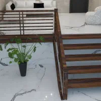 پله و نرده چوبی