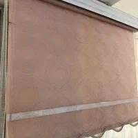 پرده دو مکانیزم صورتی طرح دایره دایره|پرده، رانر، رومیزی|ساری, |دیوار