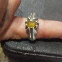 انگشتر نقره یاقوت زرد اصل