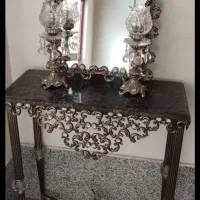 اینه شمعدان برنز در حد نو بسیار زیبا