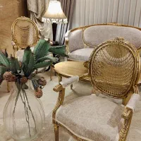 مبلمان و ناهارخوری اصیل فرانسوی حصیری