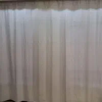 پرده سفید گیپور به همراه والان مخمل و چوب پرده ها|پرده، رانر، رومیزی|اراک, |دیوار