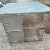 قفس فلزی دو طبقه کبوتر و مرغ