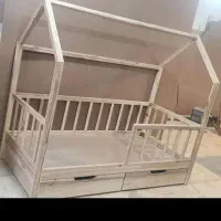 سرویس کودک و نوجوان کلبه ای طرح مونته سوری|تخت و سرویس خواب|قم, کاسه گران|دیوار