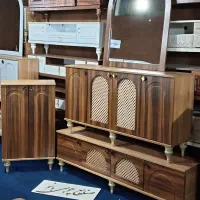 ست جهیزیه عروس کنسول آینه میزتلویزیون جاکفشی حصیری