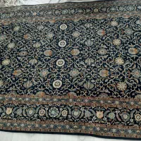 فرش ۹ متری کاشان  سورمه ای