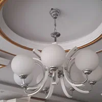 لوستر ۷شاخه چوب استیل