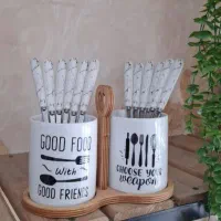 جاقاشقی دوقلو سرامیکی با پایه چوبی