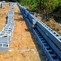 معمار بنایی دیوار چینی بلوک چینی سیمانکاری تخریب