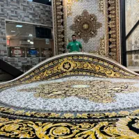 فرش افشان سورمه ای 12متری کد ۲۲۳۵